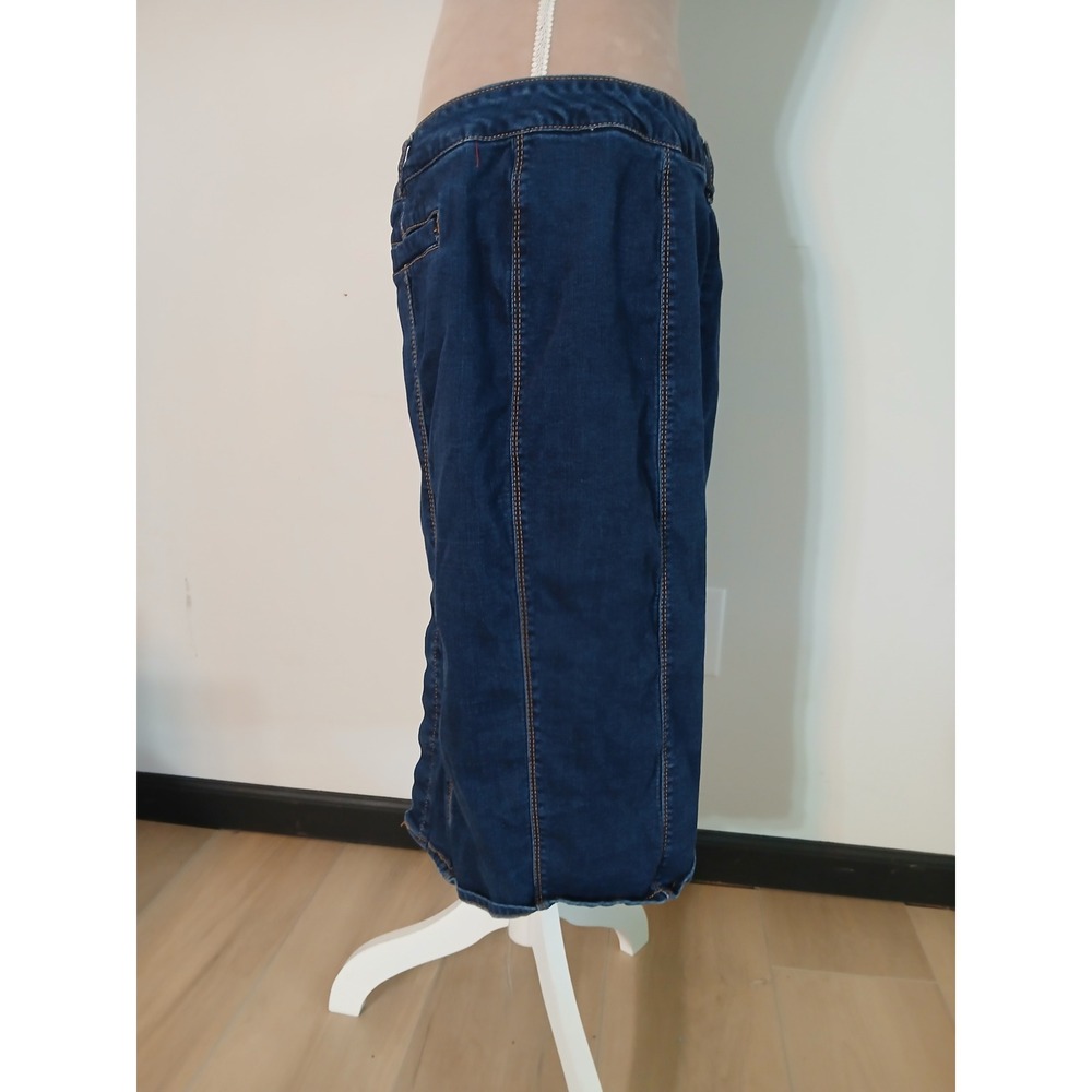 C. Est. 1946 Denim Womens Size 16 Dark Wash Blue Midi Pencil Skirt Seam Modest - Picture 3 of 10